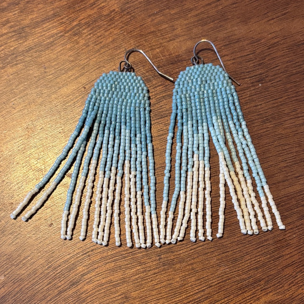 Elegant Beaded Fringe Earrings